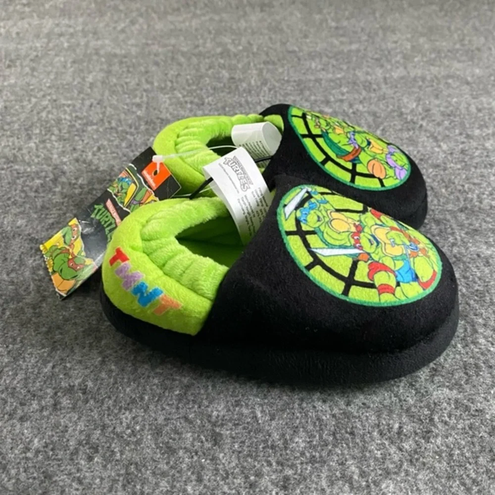 Teenage Mutant‎ Ninja Turtles Slippers Little  Boys Size 5-6 Slip On Green New